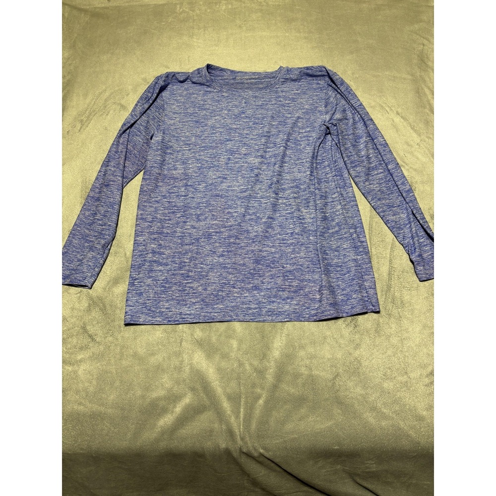 Beyond Yoga Shirt Men Large Blue Long Sleeve Crew Neck Yoga Athletic Top